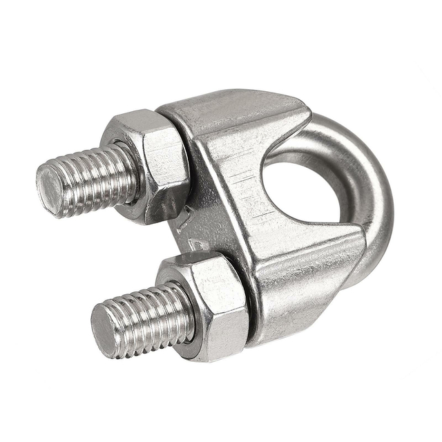 Morsetto fermacavo per fune metallica in acciaio inossidabile SS 304 Hardware per rigging DIN741 DIN1142