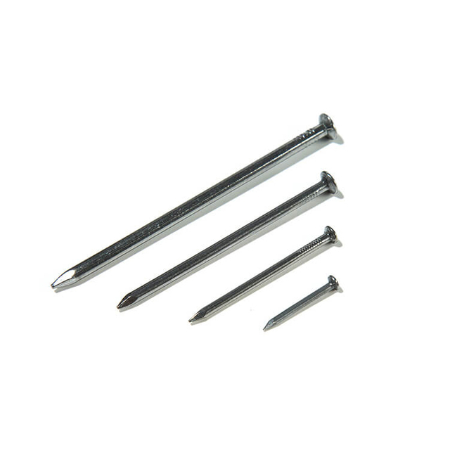 Chiodi comuni con gambo liscio in acciaio lucido zincato Q195 Q235 a basso tenore di carbonio di alta qualità