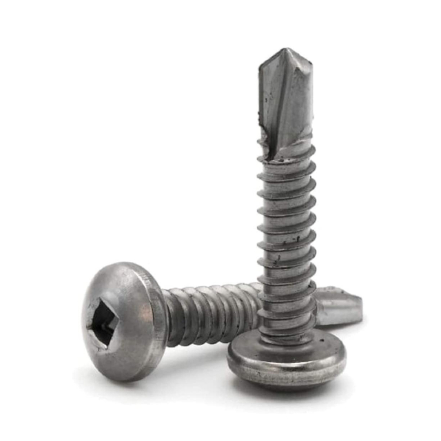 Viti autoperforanti a testa cilindrica con attacco quadro Viti per lamiera a vite Sds TEK in acciaio inossidabile 410