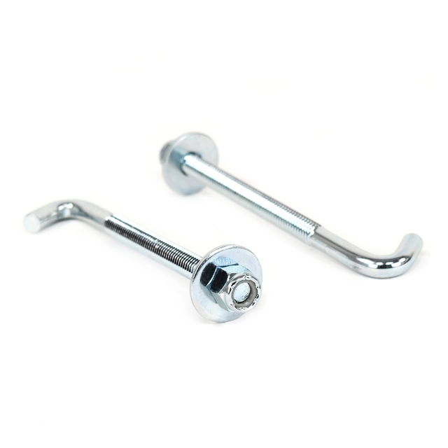 Bullone J con filettatura grossa zincato e dado