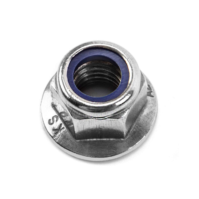 Dado di bloccaggio in nylon esagonale con dado flangiato esagonale in acciaio inossidabile DIN6926 304