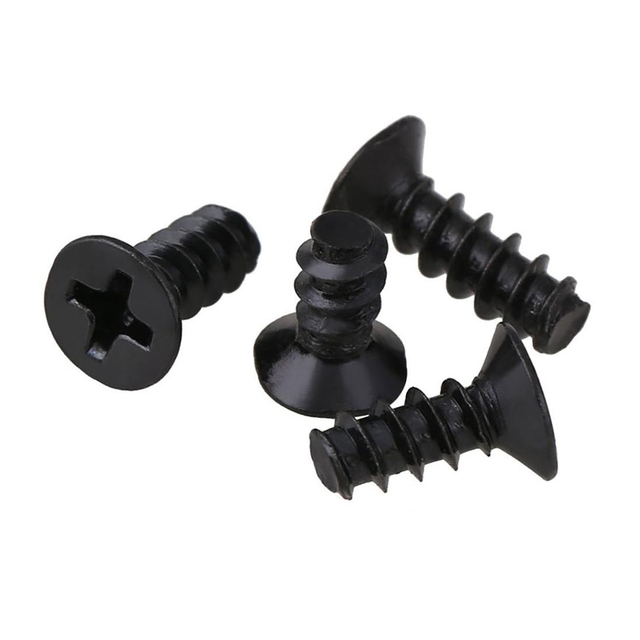 Viti autofilettanti Phillips con estremità piatta a testa piatta svasata nera