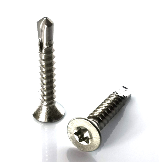 Vite autoperforante a testa svasata piatta Torx Star Drive in acciaio inossidabile Ss304