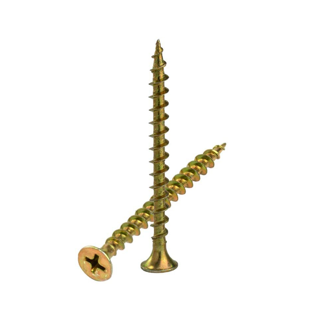 Vite per cartongesso in zinco giallo con filettatura fine, testa a tromba Phillips, in acciaio al carbonio