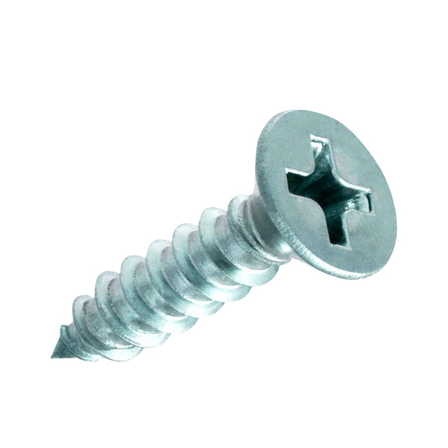 Viti per truciolare in fibra di legno con taglio a croce Vite per legno autofilettante a testa piatta rivestita in zinco