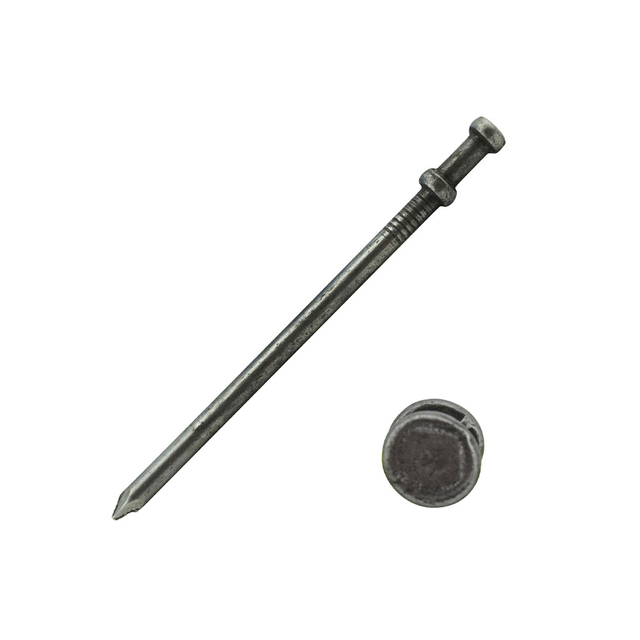 Chiodo duplex a doppia testa in acciaio con gambo liscio