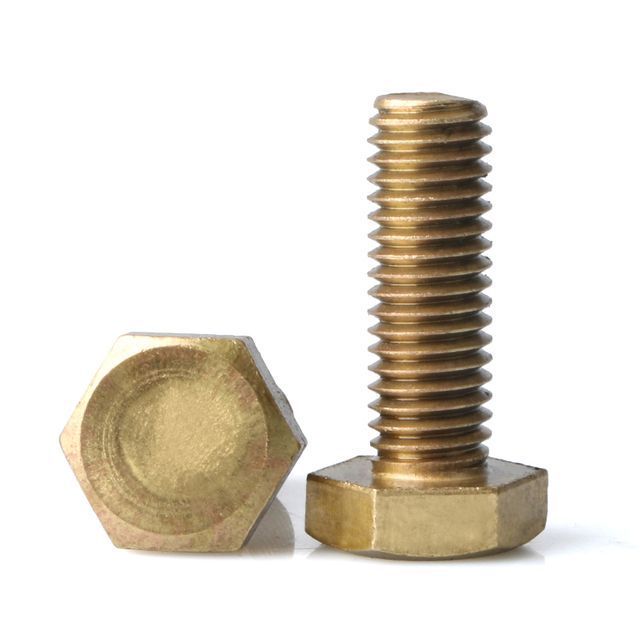 Testa esagonale DIN 933 Bullone esagonale in acciaio al carbonio grado 8 Finitura zincata gialla