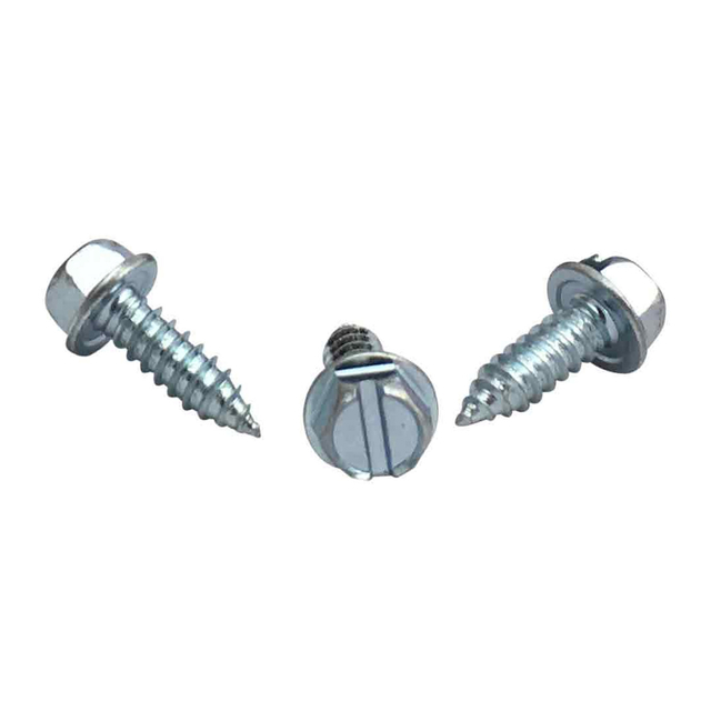 Viti autofilettanti per lamiera con testa esagonale a testa scanalata in acciaio zincato