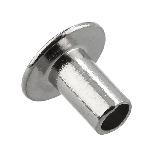 Rivetto semi tubolare con testa a traliccio in acciaio Staniless Din7340