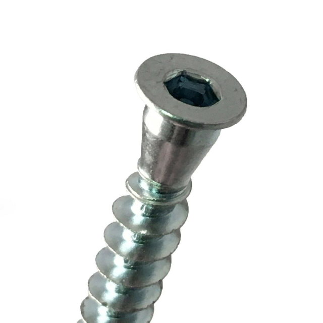 Viti di conferma per mobili in acciaio al carbonio Viti per legno con esagono incassato zincate