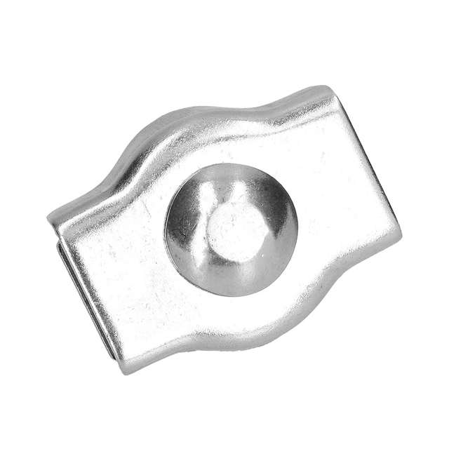 Morsetto per cavo in acciaio inossidabile con clip per fune metallica a bullone singolo Simplex