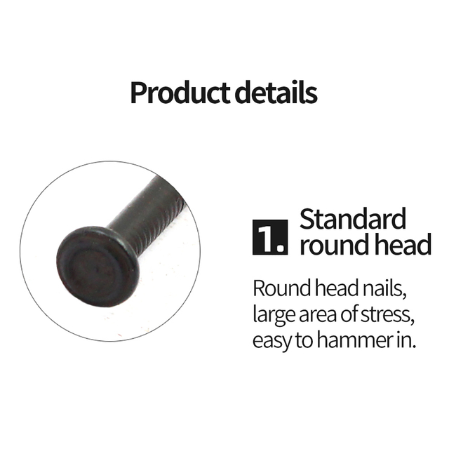 Chiodo per muratura in cemento per chiodi in acciaio per calcestruzzo con durezza nera